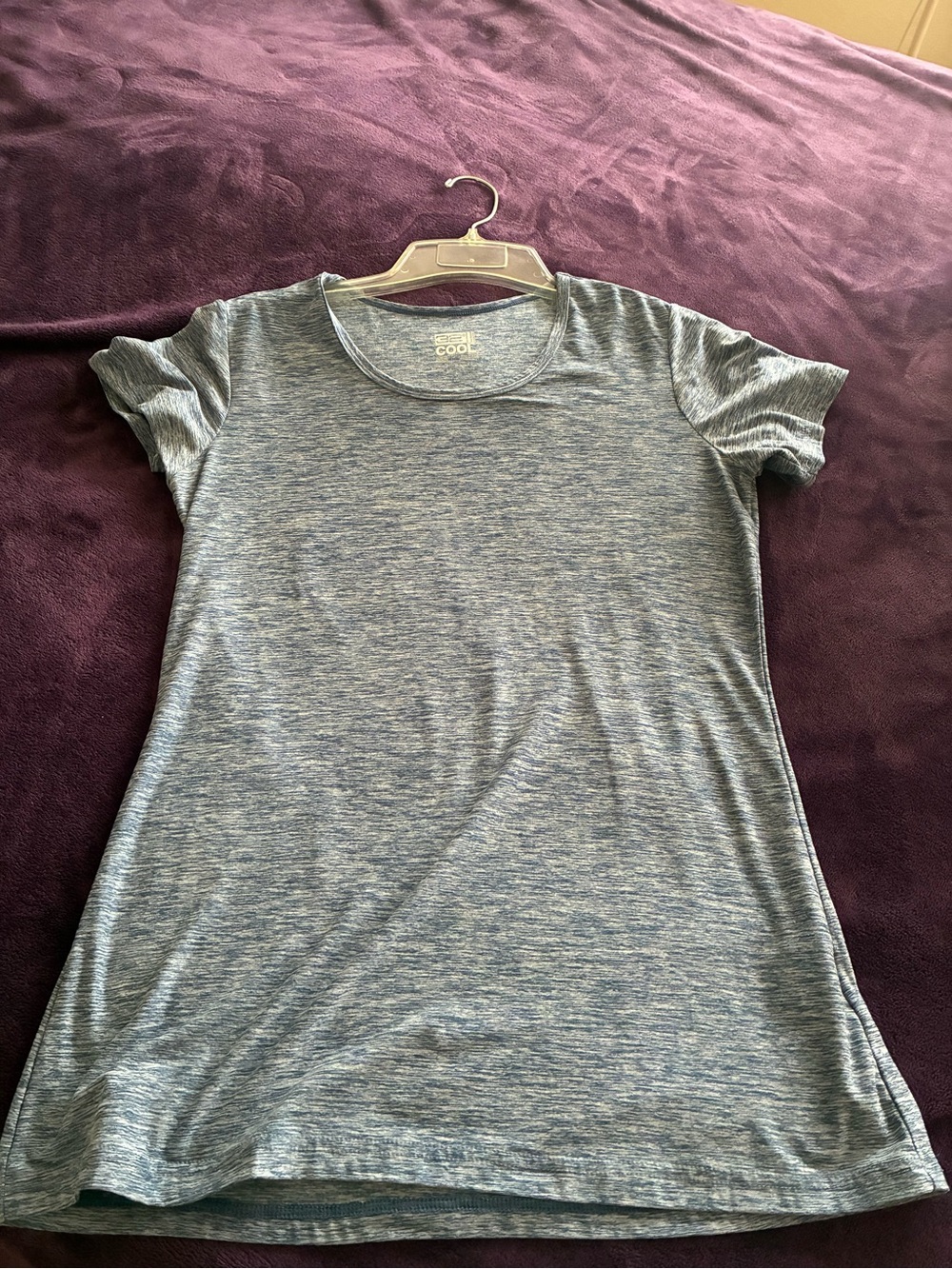 32 Degrees Heathered Light Blue Short Sleeve Performance Tee